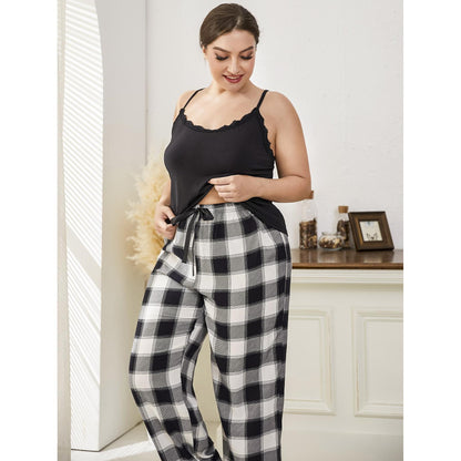 Black Plaid Pajama Set