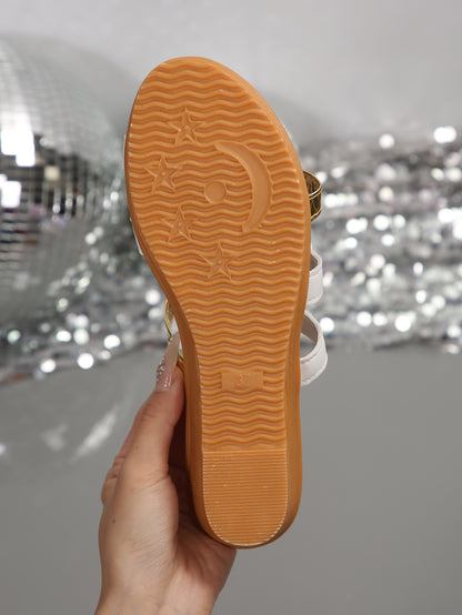 Open Toe Beach Mini Wedge