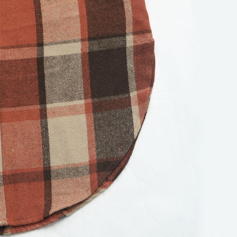 Sleeveless Collared Mid Length Plaid Vest