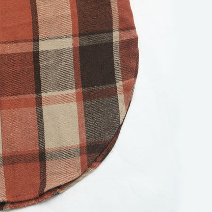 Sleeveless Collared Mid Length Plaid Vest