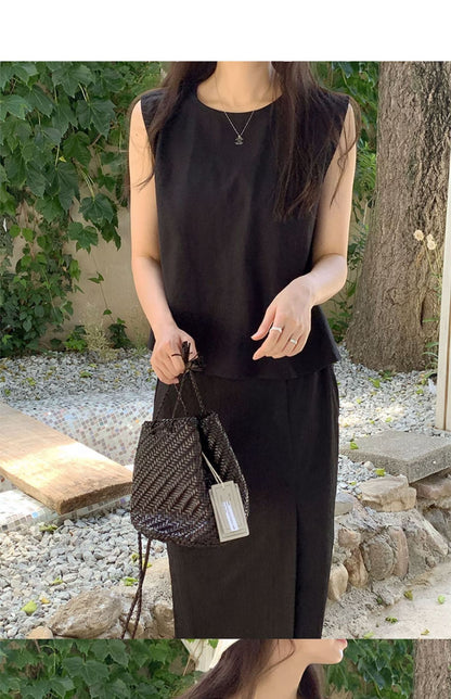 Sleeveless Cotton Linen Top