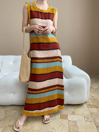 Colour Block Striped Dress