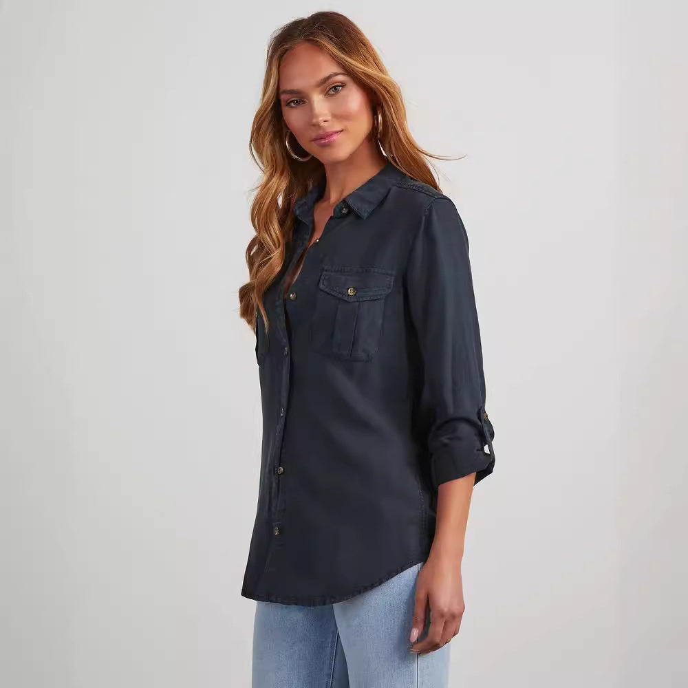 Long Sleeve Denim Shirt