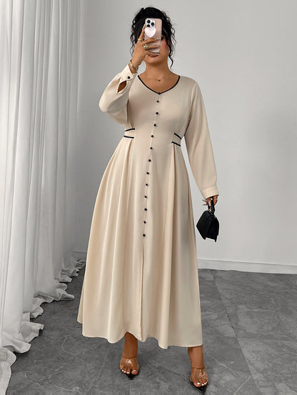 Ivory Waist Slimming Maxi Dress