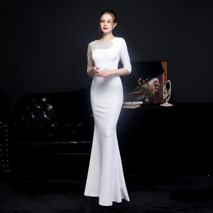 Diamond Fishtail Evening Dress