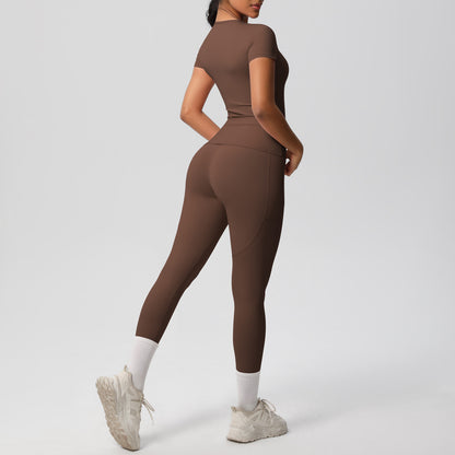 Short Sleeve Breathable Top & Pants Set