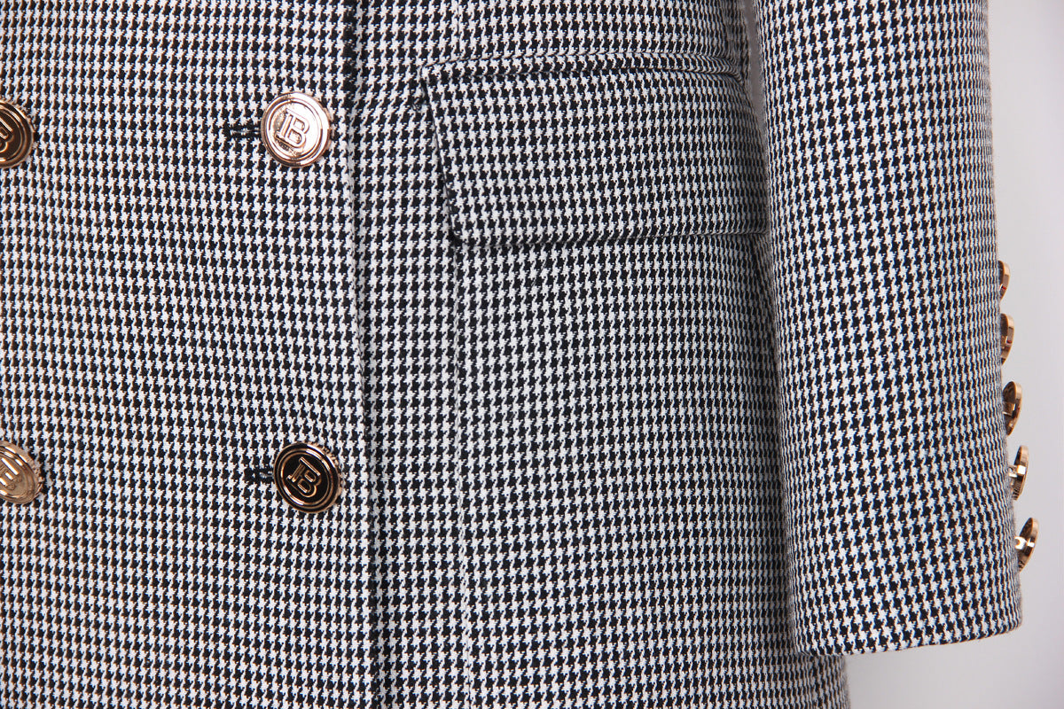 Houndstooth Trench Coat