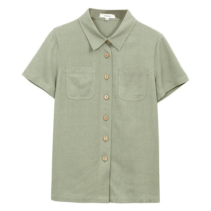 Short Sleeved Linen Shirt