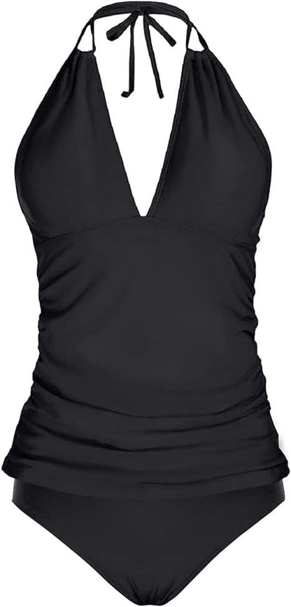 Traje de baño Triángulo Copa Sexy Traje de baño dividido Mujeres Correa Halter Bikini Traje de baño