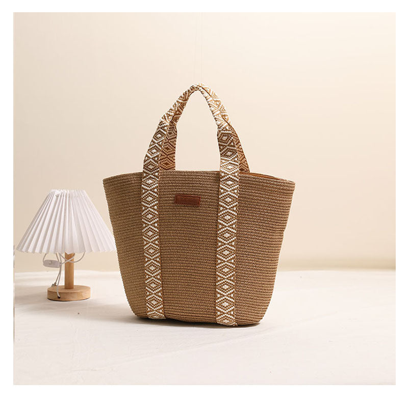 Large Capacity Straw Tote