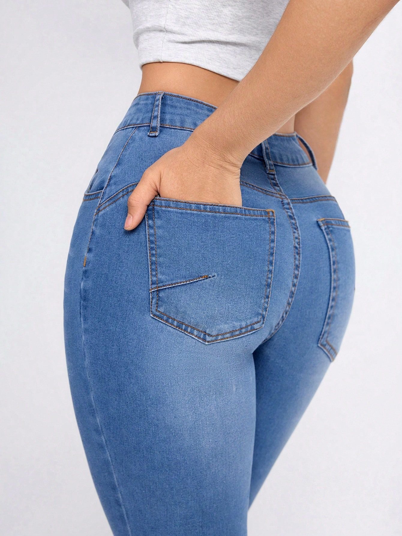 Blue Tight Stretch Skinny Jeans