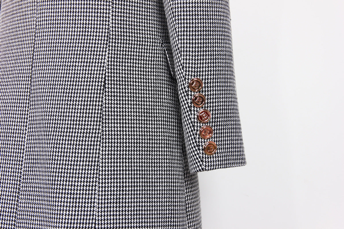 Houndstooth Trench Coat