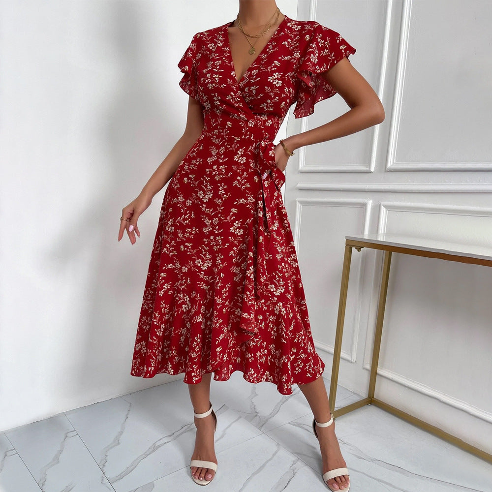 Burgundy Wrap Dress