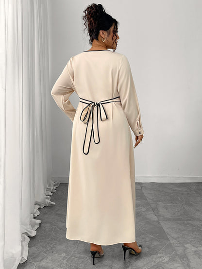 Ivory Waist Slimming Maxi Dress