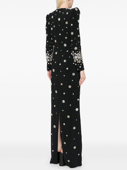 Anna Bead Embedded Slim Maxi Dress