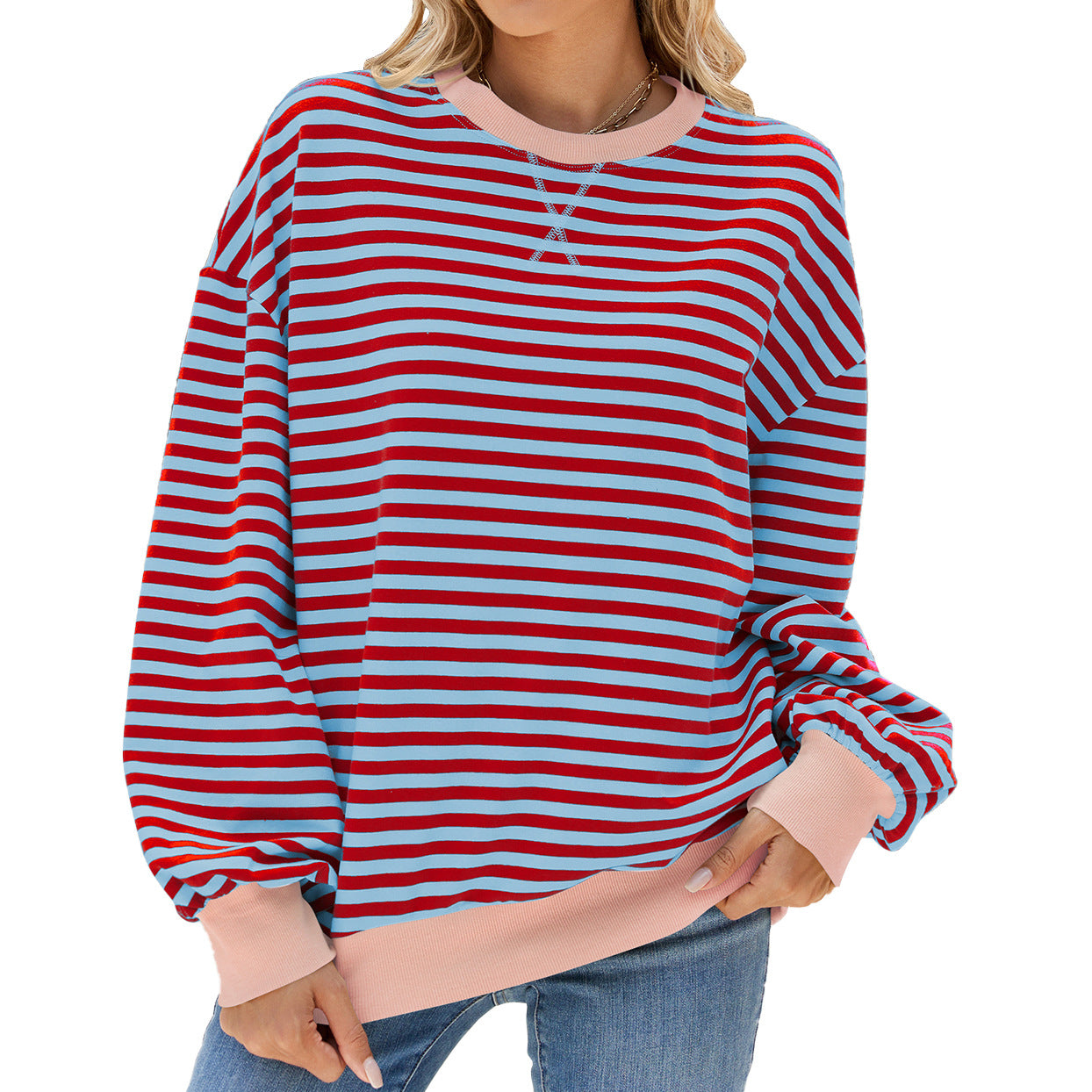 Striped Comfort Sweatershirt