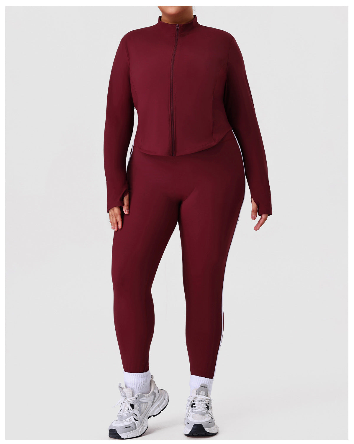 Stand Collar Coat & Pants Two Piece Sets