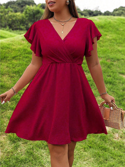 Burgundy Wrap Dress