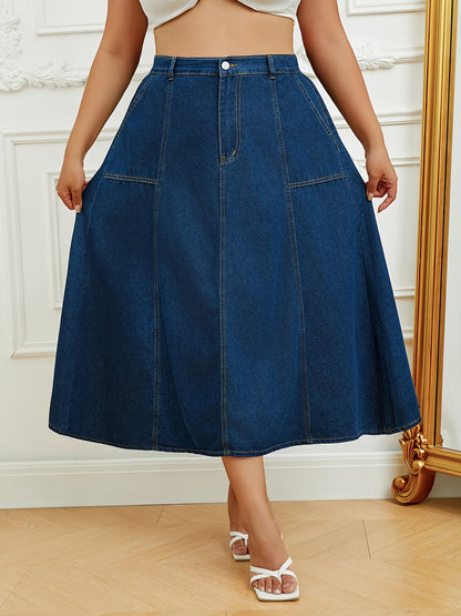 Denim Midi Skirt