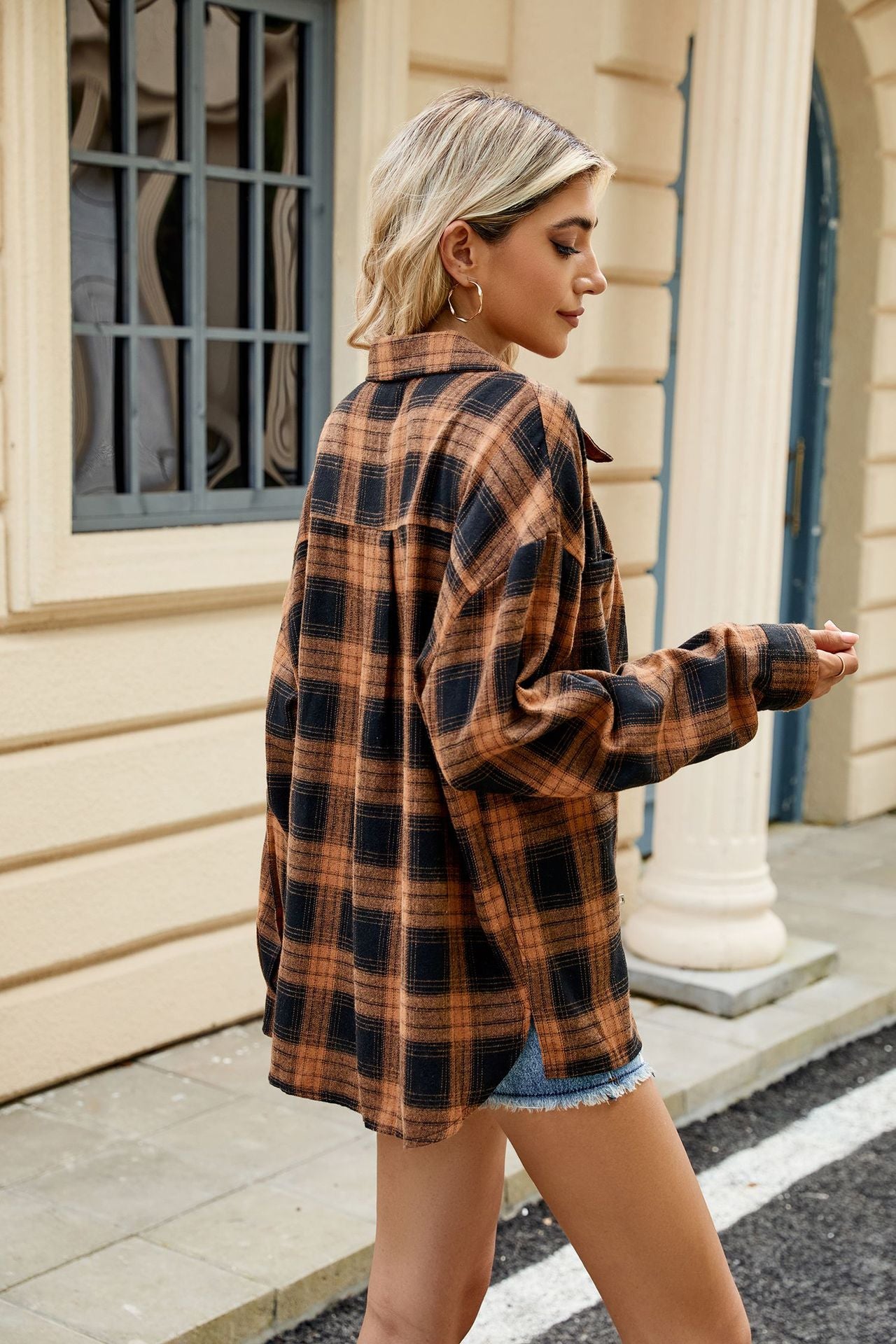 Button down Plaid Flannel Shirt