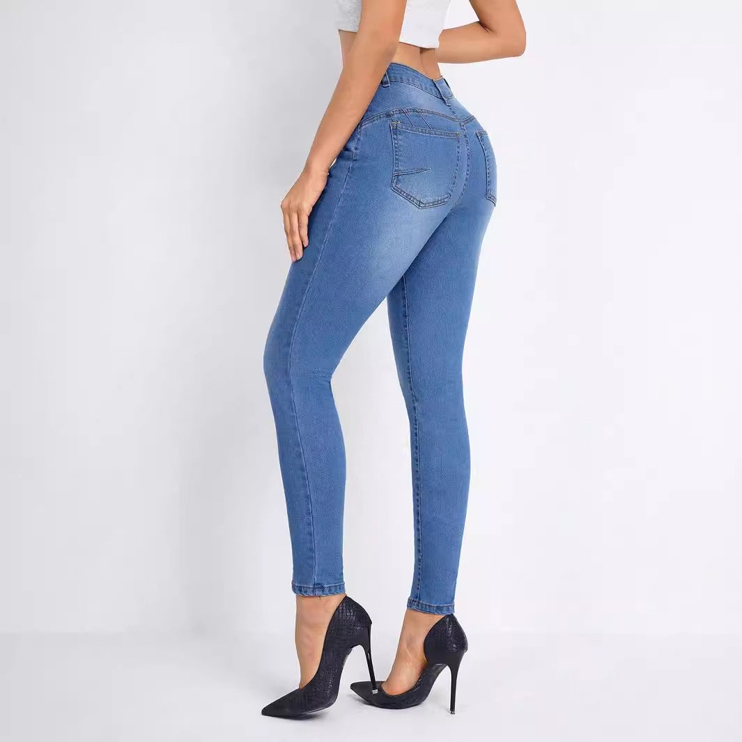 Blue Tight Stretch Skinny Jeans