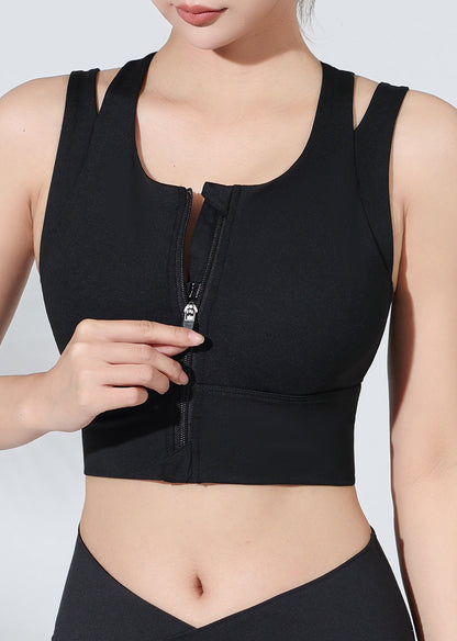 Front Zipper Sports Bra