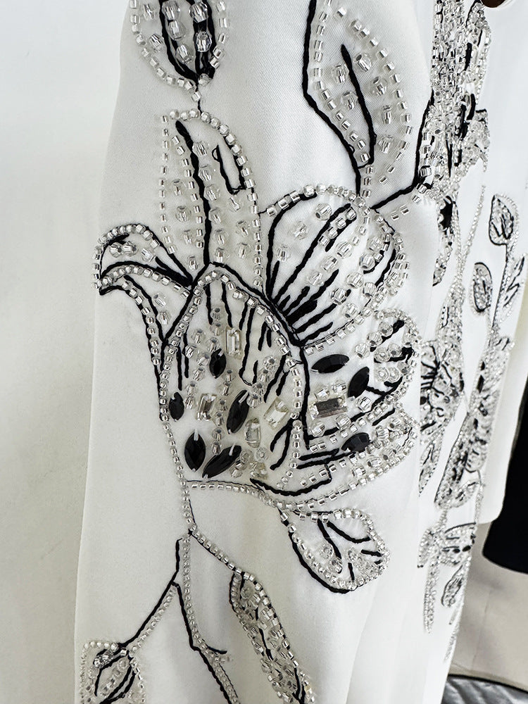 Embroidered Beads Maxi Dress