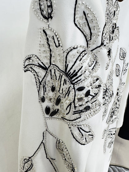 Embroidered Beads Maxi Dress
