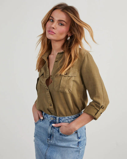 Long Sleeve Denim Shirt