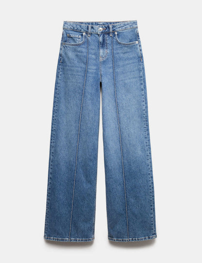 Bright Line Wide Leg Jeans