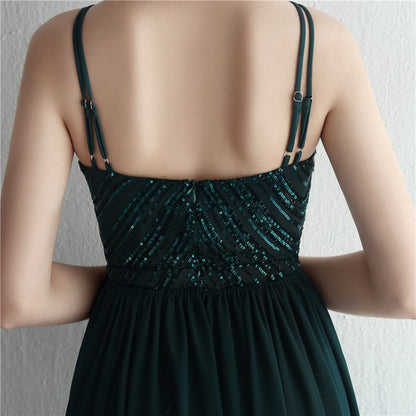 Beaded Halter Elegant Gown