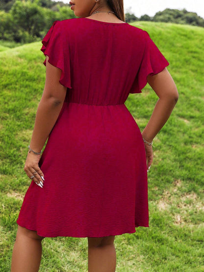 Burgundy Wrap Dress