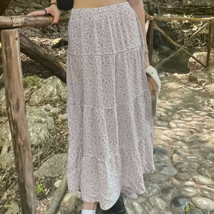 Light Pastoral Gentle Floral Skirt
