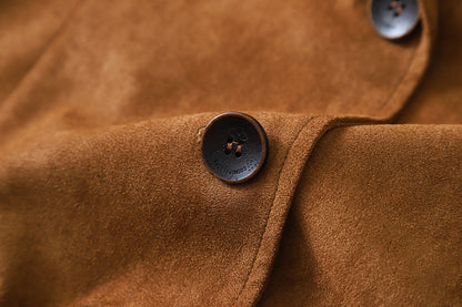 Faux Suede Loose Blazer