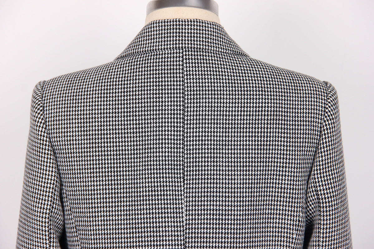 Houndstooth Trench Coat