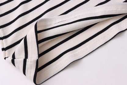 B&W Striped Cotton Long Sleeve shirt