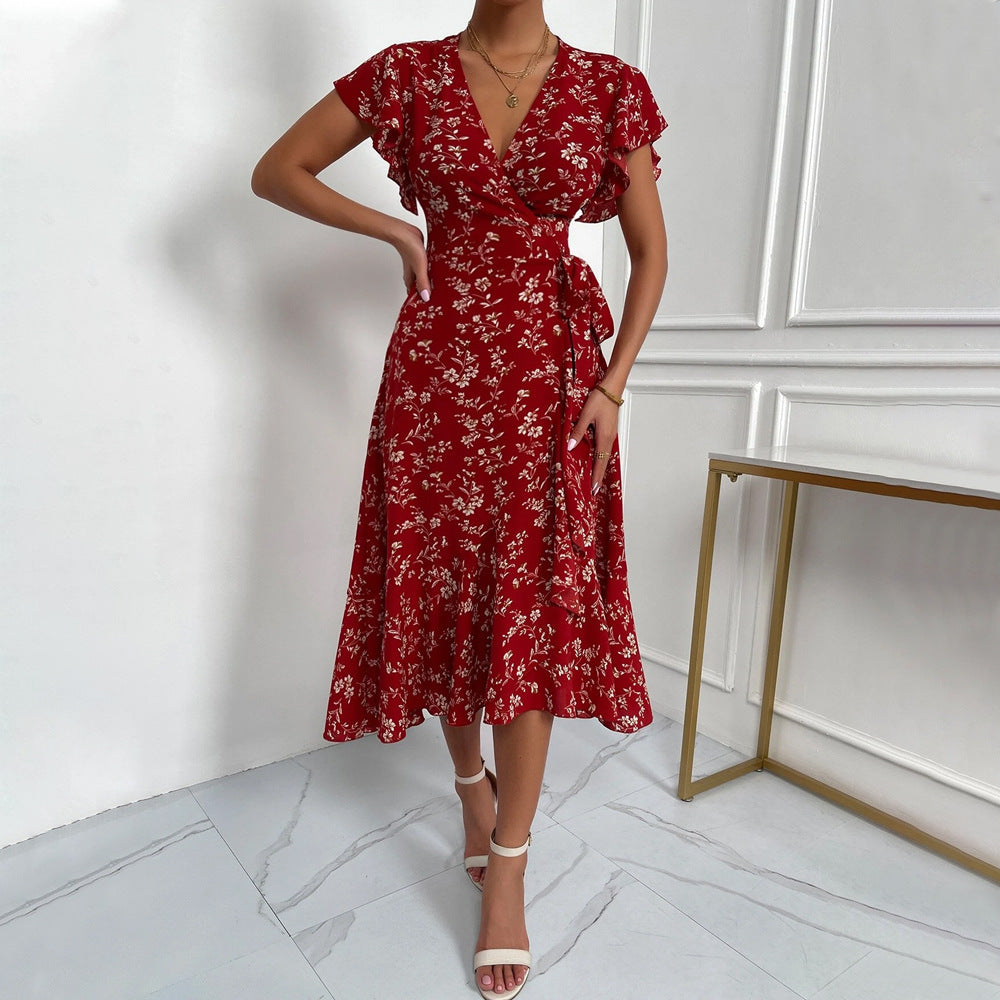 Burgundy Wrap Dress