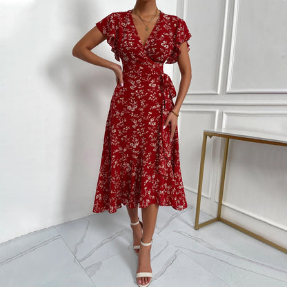 Burgundy Wrap Dress