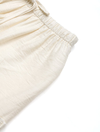Ivory Tiered Midi Skirt