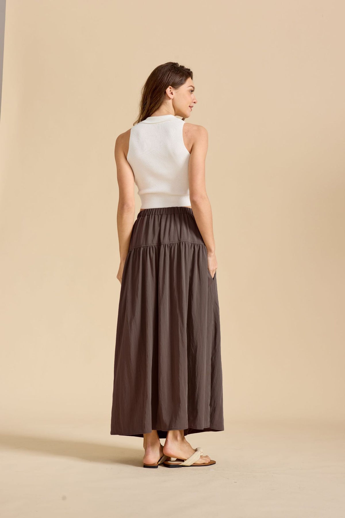 Cotton Maxi Skirt w/ Pockets