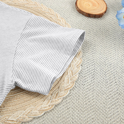 Carol Knitted Striped Pajamas Set