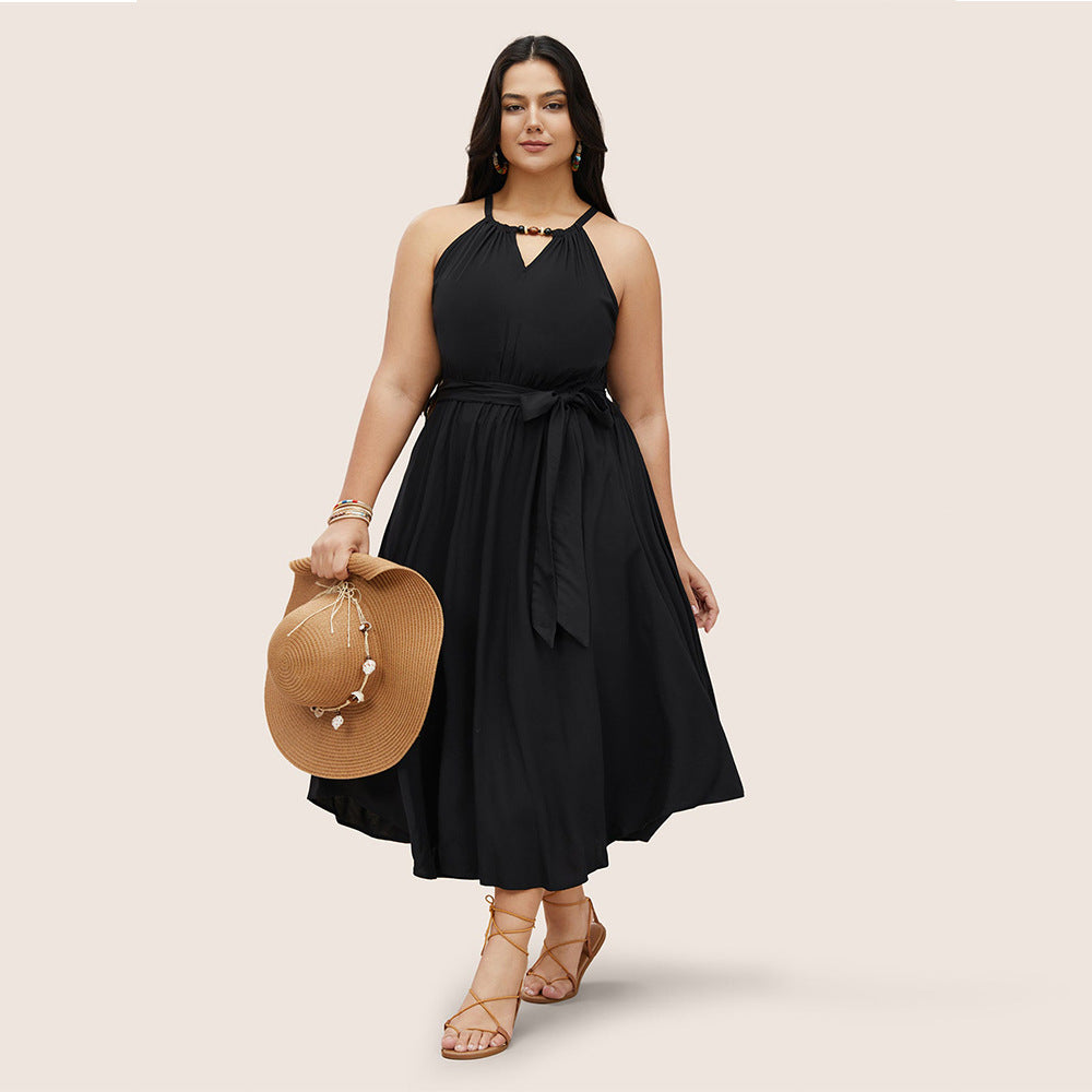 Black Sleeveless Sling Dress