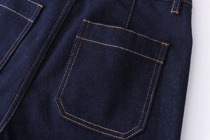 Double Pocket Wide Leg Jeans