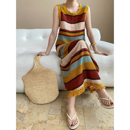 Colour Block Striped Dress