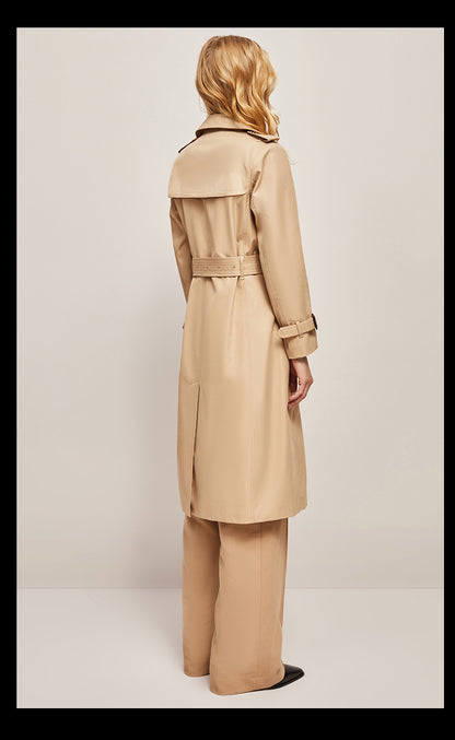 Gabardine Windbreaker Trench Coat