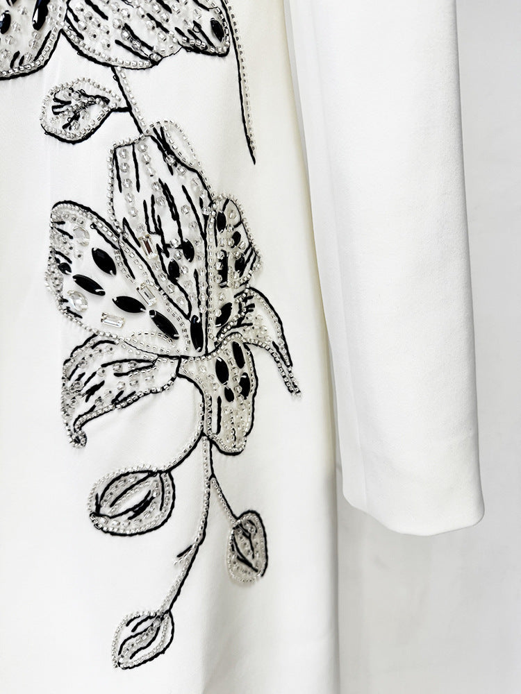 Embroidered Beads Maxi Dress
