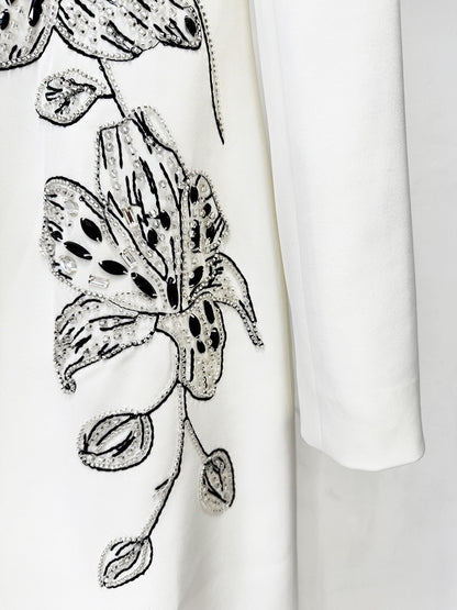 Embroidered Beads Maxi Dress