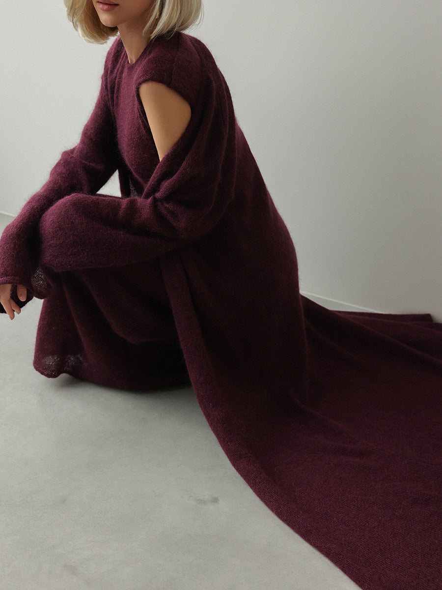 Knitted Cardigan & Dress Two-Piece Set
