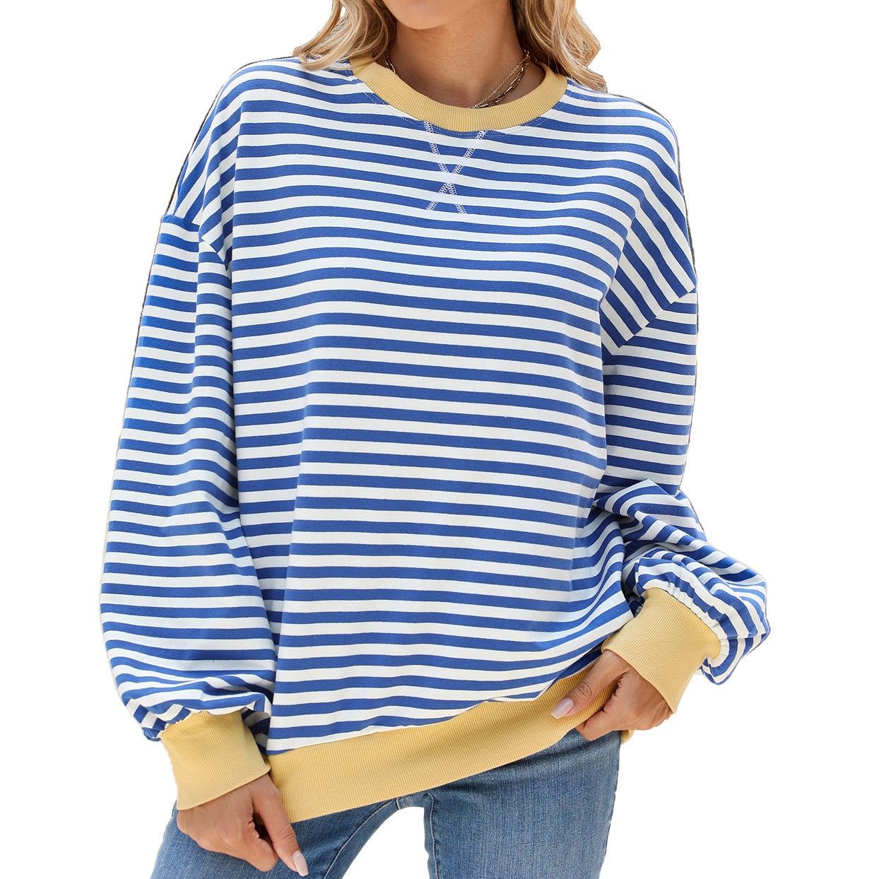 Striped Comfort Sweatershirt