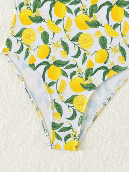 Lemon print One piece Swimsuit